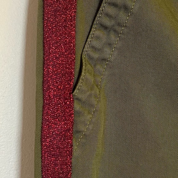 Zara Woman Premium Denim Collection Worker Straight Green Pants Size 36 NWT - Picture 2 of 10